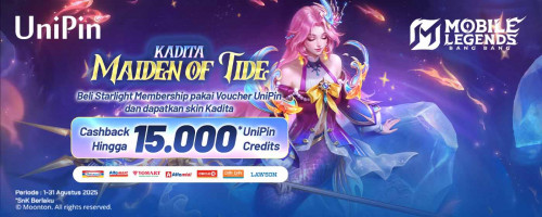Top up Diamonds MLBB Pakai Voucher UniPin, Cashback 15.000 UniPin Credits dan Koleksi Skin Starlight Terbaru!